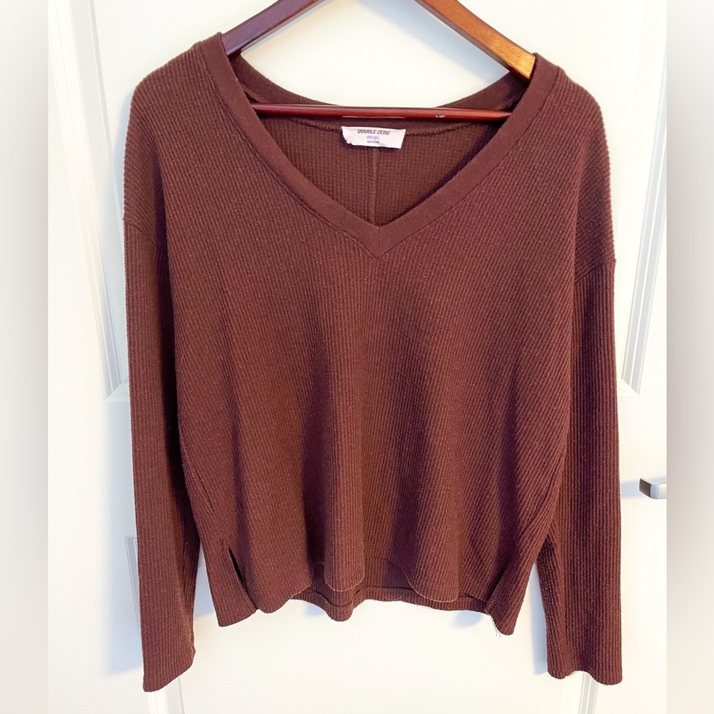 Double Zero burnt red long sleeve shirt